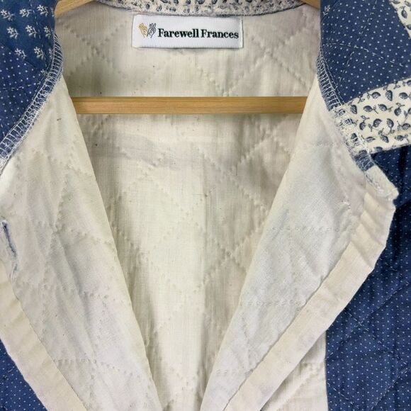 Farewell Frances Patchwork Vintage Quilted Quilt chore Coat Jacket - Picture 4 of 5